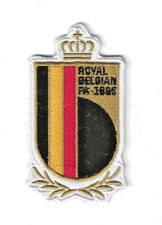 Belgien Nationalteam  Patch Badge Aufnäher Aufbügler Logo Fussball  5,0 x 9,0 cm