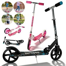 Kick Scooter Kick Scooter for Kids Adjustable Height Big Wheels For 6-12 Years