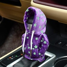 Car Gear Shifter Hoodie Cover Universal Gear Shift Knob Hoodie Protector Purple