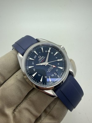 2013 Omega Seamaster Aqua Terra Blue Dial GMT Auto Watch 231.13.43.22.03.001 B+P