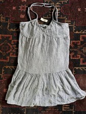 Mini dress - Aerie XS - ruffle hem stripe spaghetti strap beach coastal resort