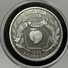 Georgia Statehood Giant Quarter Coin 1 Troy Oz .999 Fine Silver Round Medal 999