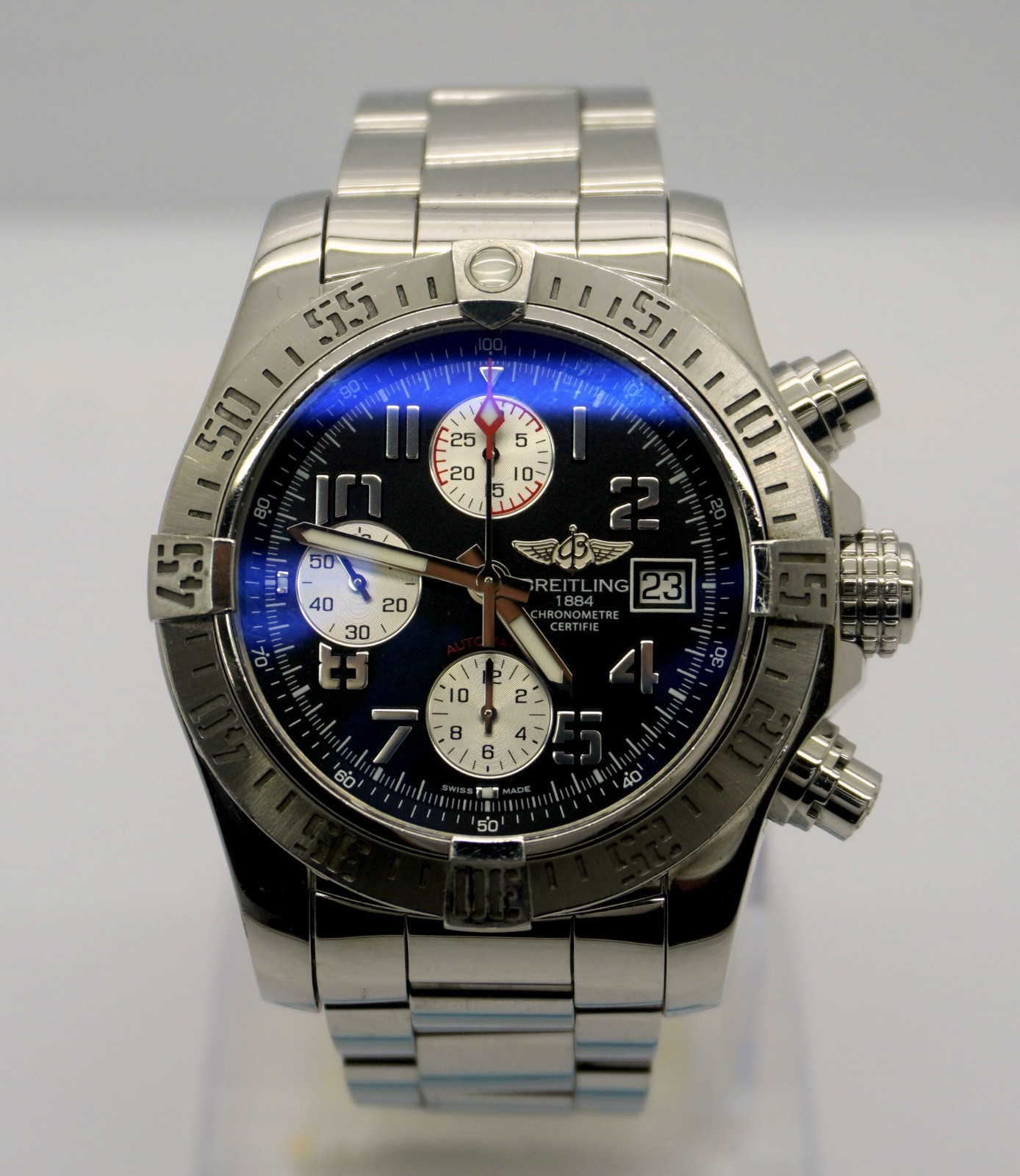 BREITLING Avenger II A13381 Black Dial Automatic Chronograph Men's Watch