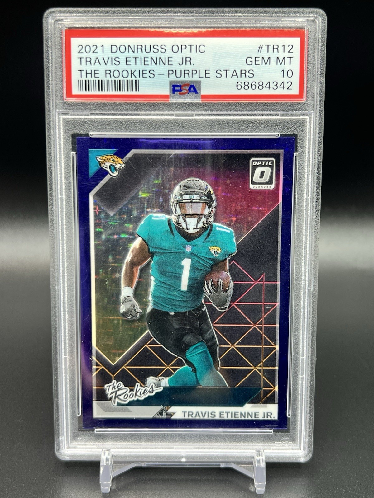 2021 Donruss Optic Travis Etienne Jr. The Rookies Purple Stars /25 #TR-12