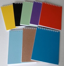 Image of WIRO BINDING NOTEBOOK LINED A5 PLAIN OR RULED NOTEPAD PORTRAIT & LANDSCAPE