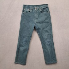 VTG 90s Levi's 505 Jeans Mens 32x26 Regular Fit Straight Leg Green Made in USA