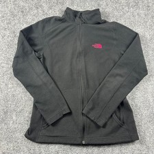 The North Face Fleece Jacket Womens Medium Black Full Zip Logo Outdoor Hiking