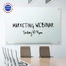 Dry Erase White Board Quartet 36x24 Infinity Frameless G3624W Magnetic Glass