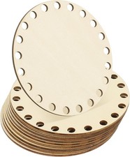 Crochet Basket Base 10 Pcs 4 Inch Round Wood Bottoms