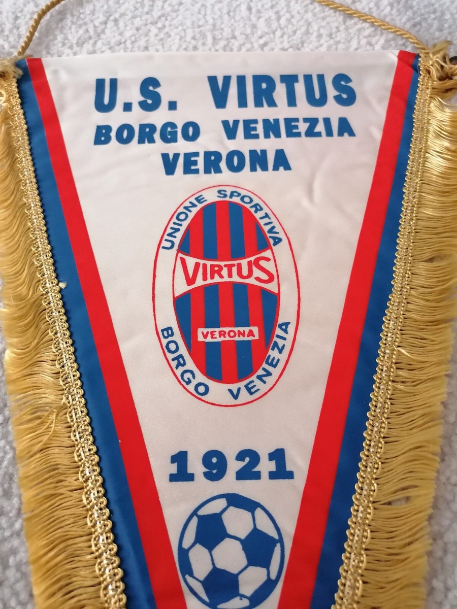 Fanion De Club Virtus Verona - 9x11 Cm - Petit Pennant Italien Pour Supporters