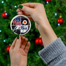 Ceramic Christmas Ornament Philly Fan Keepsake Philadelphia Sports Fans Ornament