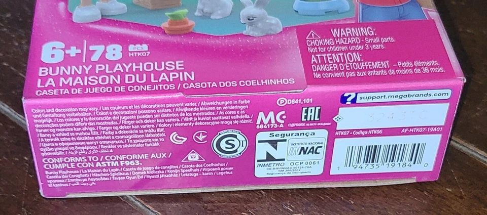 Mega (2023) BARBIE: 78pc BUNNY PLAYHOUSE Building Set #HTK07 - Image 2 of 3