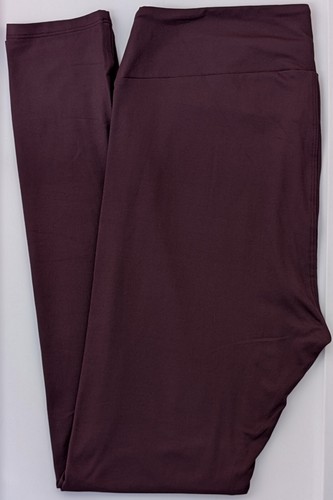 Tall & Curvy LuLaRoe TC Leggings Solid Dark Purple Wine Essential Collect NWT 65 - Picture 4 of 6