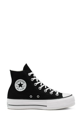 black canvas platform converse