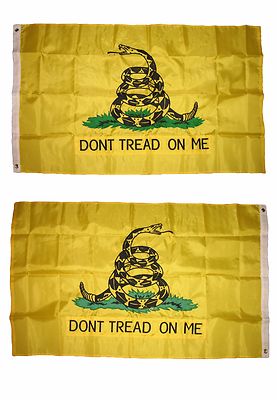 3x5 Embroidered Gadsden TRUMP 2024 Double Sided 2ply 300D Nylon Flag Banner