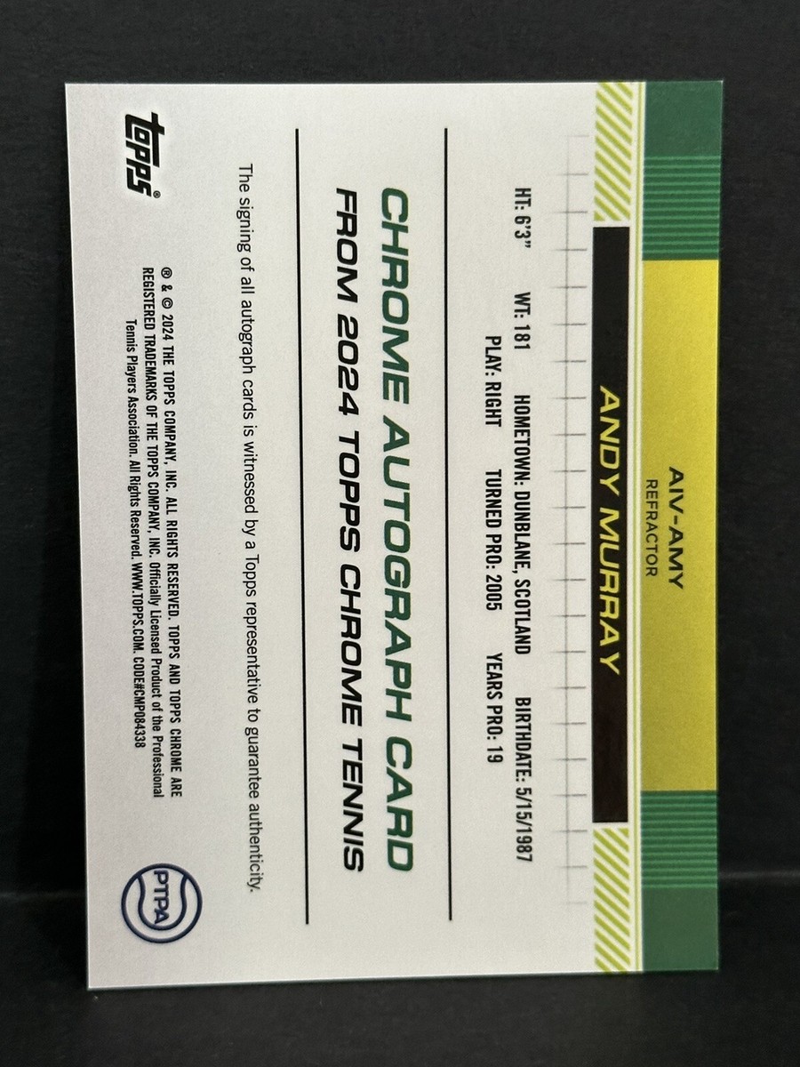 2024 Topps Chrome Tennis Andy Murray Auto Refractor /99 | eBay