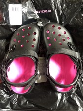 post malone crocs pink and black