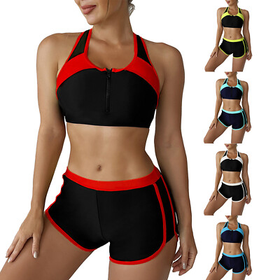 Sexy Women Yoga Set 2PCS Crop Top Bra Shorts Sports Suit Outfits