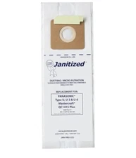 Janitized Vacuum Filter Bags For Panasonic Upright Type U, ~ 3 Bags (JANPAU2)