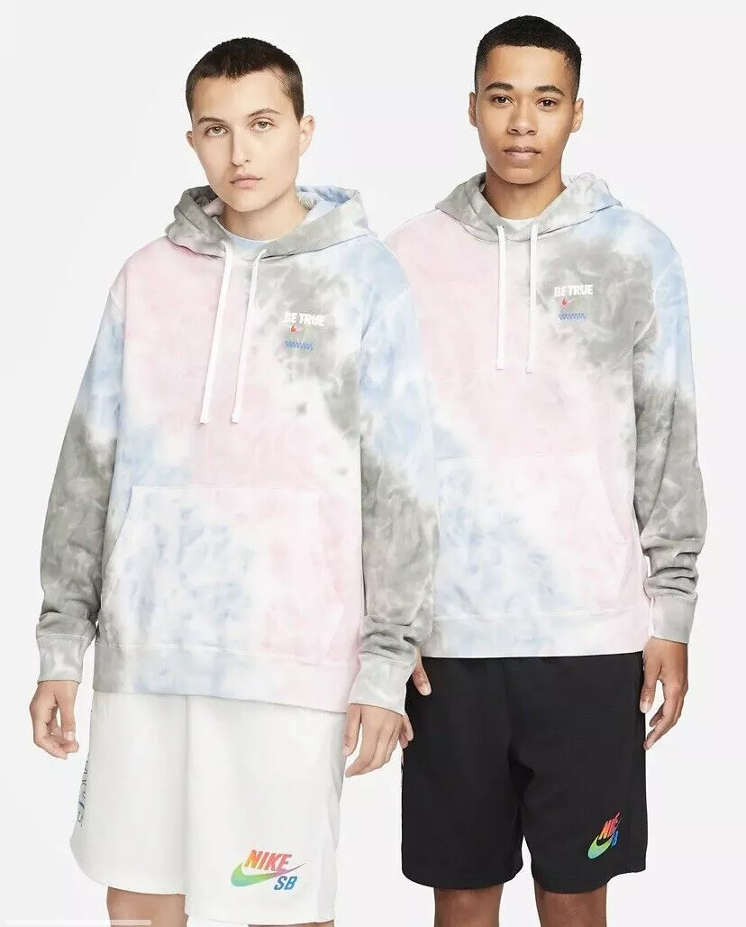 Nike Be True Hoodie Men s S Pullover Betrue Hooded Sweatshirt Multicolor Tie Dye