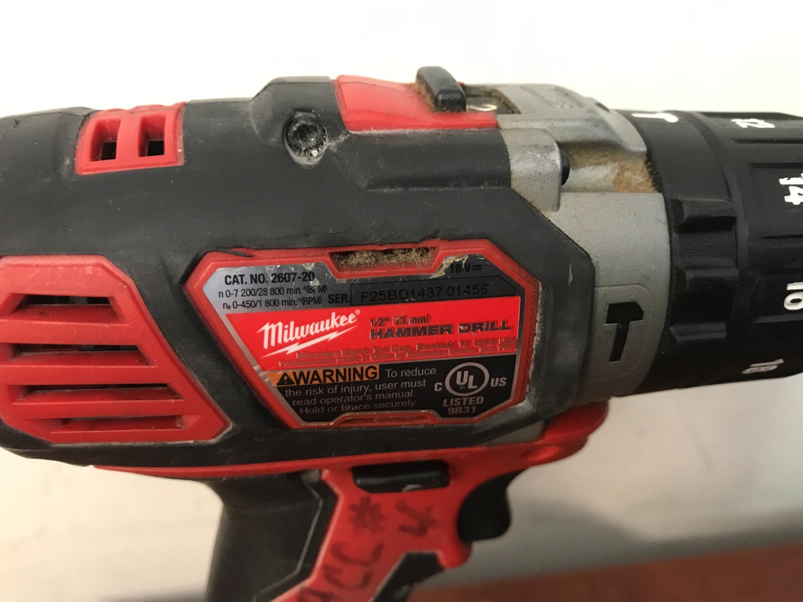 Milwaukee 260720 M18 1/2" Hammer Drill eBay