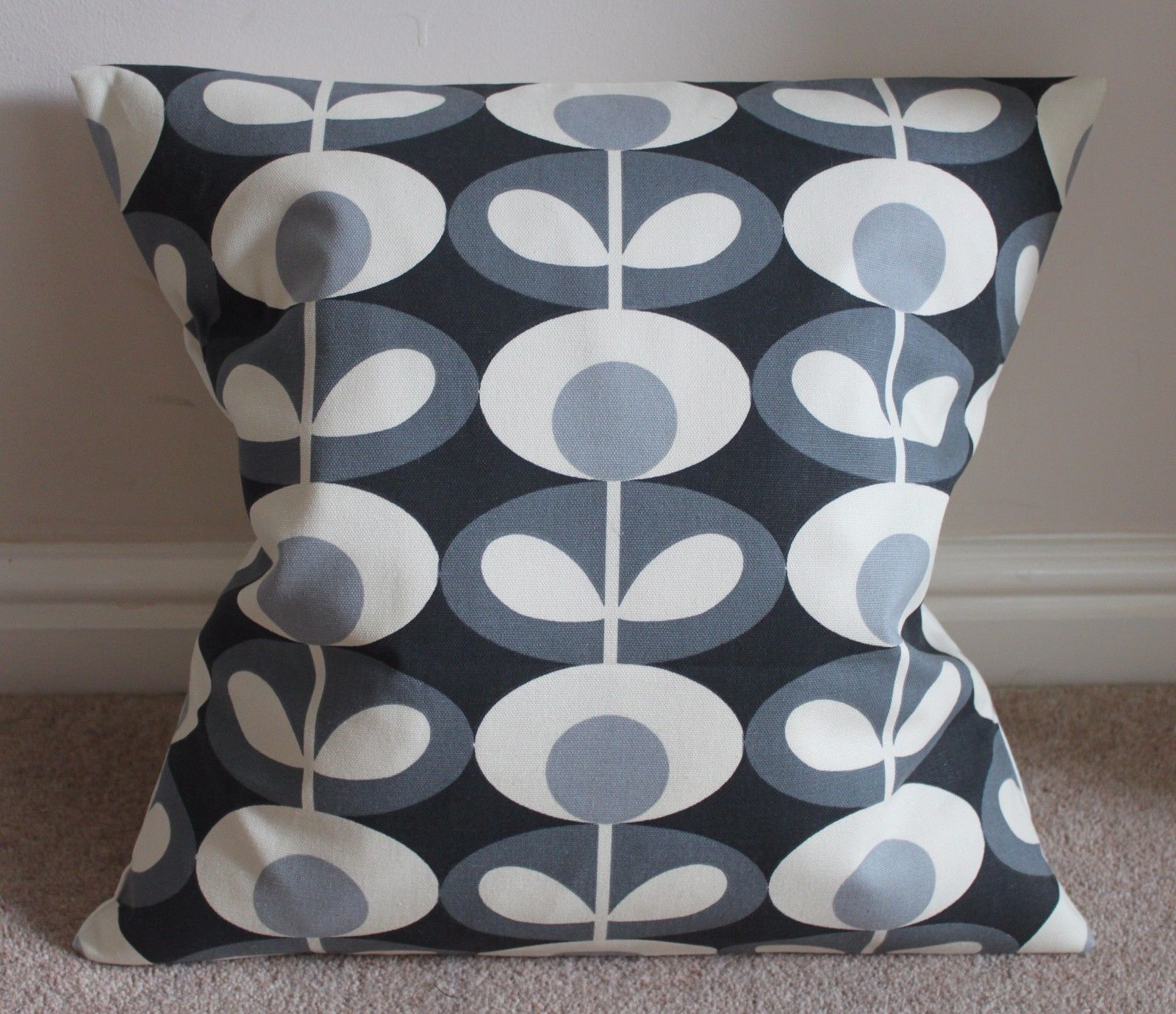 ORLA KIELY CUSHION COVERS, GREY, DANDELION, BLUE, OLIVE, SEAGRASS AND