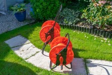 60m Portable Garden Hose Pipe Reel Cart – Wheeled or Floor Standing Design