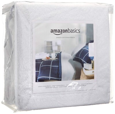 Amazon Basics Hypoallergenic Waterproof Fitted Mattress Protector Cover Full