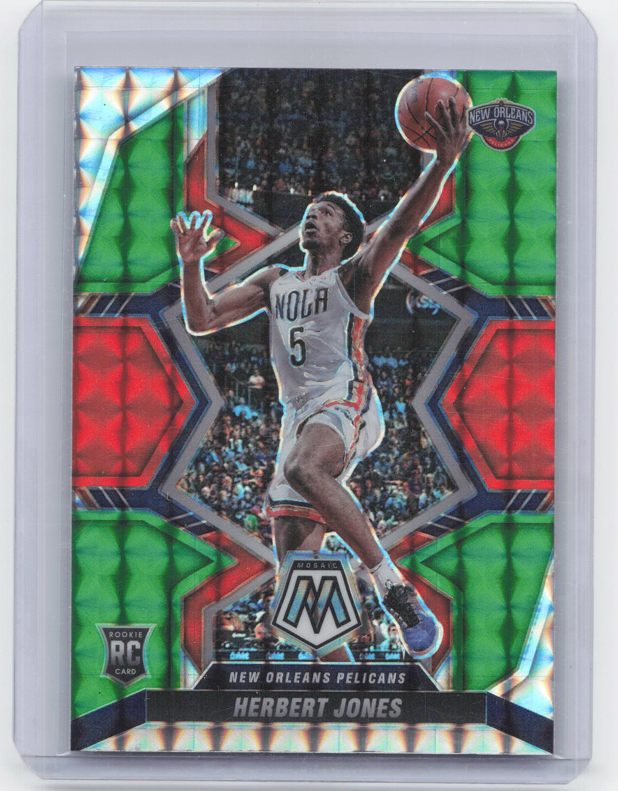 2021-22 Panini Mosaic #231 Herbert Jones Choice Red & Green