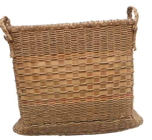 Native American Basket Passamaquoddy Sweetgrass Maine Folk Art Estate Find B56