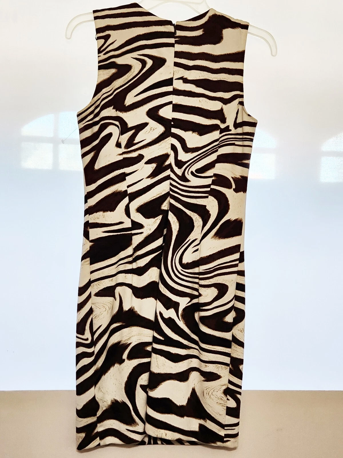 Abito tubino Michael Kors stampa zebrata nuovo taglia P S