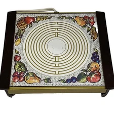 Vtg WARM-O-TRAY Electric Food Warmer USA Atlantic Precision Works Harvest Fruit