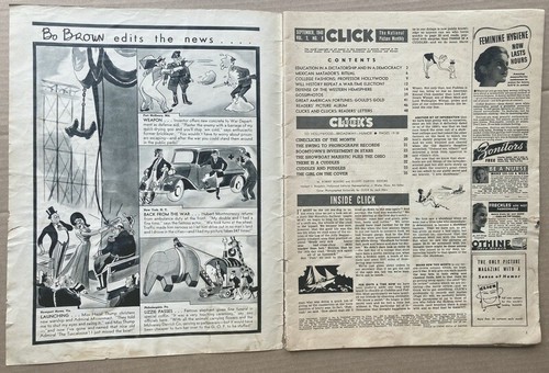 CLICK Monthly Picture Magazine Sept 1940. German Nazi Youth, Cartoons, Pinup etc - Picture 4 of 8