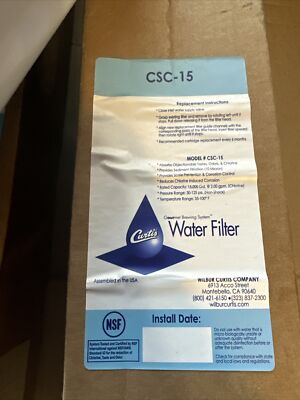 Qty 1 NEW Curtis CSC-15 WCCSC15CC00 Replacement Water Filter Cartridge 15''