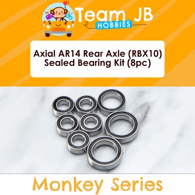 Axial AR14 Rear Axle (RBX10) - 8 Pcs Rubber Sealed Bearings Kit