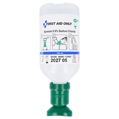 Augenspülflasche 500 ml Natriumchloridlösung (0,9%), Erste-Hilfe Augendusche