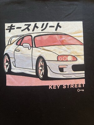 Key Street Men's Medium Black Long Sleeve Pink Lettering Toyota