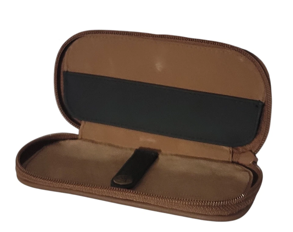 Estuche de reloj GUESS vintage de los años 80 y 90 verde y tostado estuche de viaje con cremallera SOLO M28 Foto 2 de 3