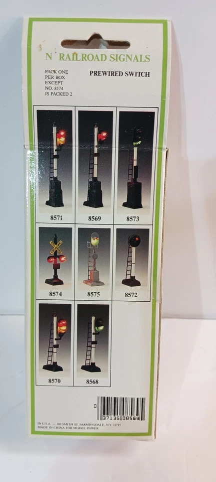 Model Power N Scale Railroad Signal with 4 way  Switch #8572 Vintage Sealed New - Image 3 of 3