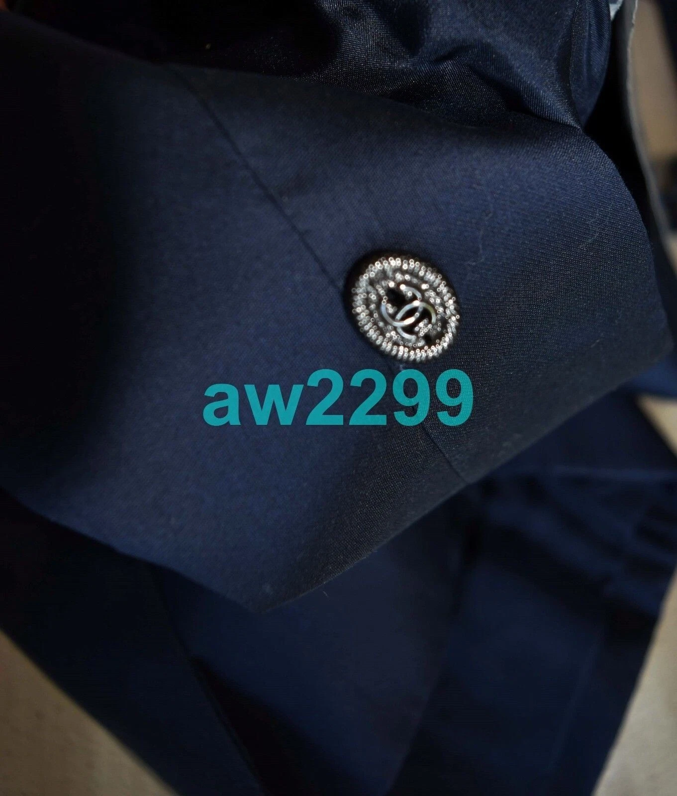 CHANEL 14C NUOVA CON ETICHETTE PIÙ RICERCATA RARA GONNA MARINA LOGO CC 38 GIACCA ABBINATA ELENCATA