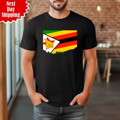 T-Shirt zerrissen Simbabwe Flagge bedruckt Simbabwe Fußball Flagge Geschenk 100 % Baumwolle Top