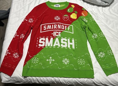 Smirnoff Ice Smash White Claw Ugly Christmas Sweater Size Large