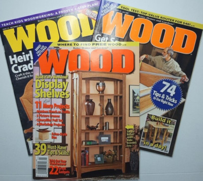 Wood Magazine Lot of 3 Issues 2007 Better Homes Gardens DIY Projects Workshop
