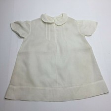 Vintage 30s Christening Collard White Gown Dress Baby Baptism Infant One Piece