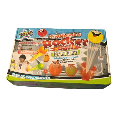 HYPERLAUNCHER ROCKET BALL FACTORY- MAKE YOUR OWN BOUNCE BALLS ~WILD! Open Box.