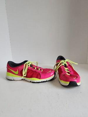 NIKE TRAINING FLEX TR2 WOMEN'S SIZE 6.5 PINK & LIME RUNNING SNEAKERS SHOES
