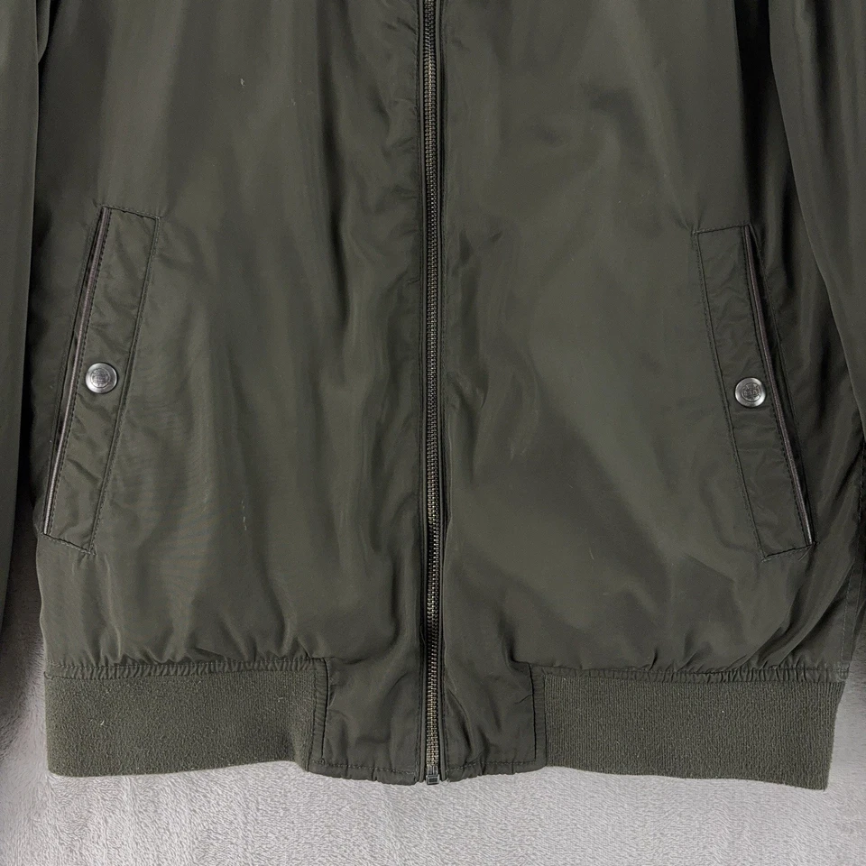 Chaqueta de bombardero Massimo Dutti para hombre talla mediana verde abrigo informal ligero Foto 4 de 4