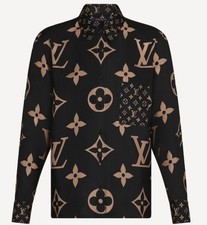 Louis Vuitton Silk Monogram Shirt Blouse