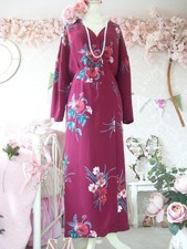 Monsoon Autumn size 22 new wine floral wrap midi dress