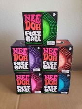 Needoh FUZZ BALL The Velvet Squeeze Nee Doh Squish Ball NEE-DOH Fuzzball SET